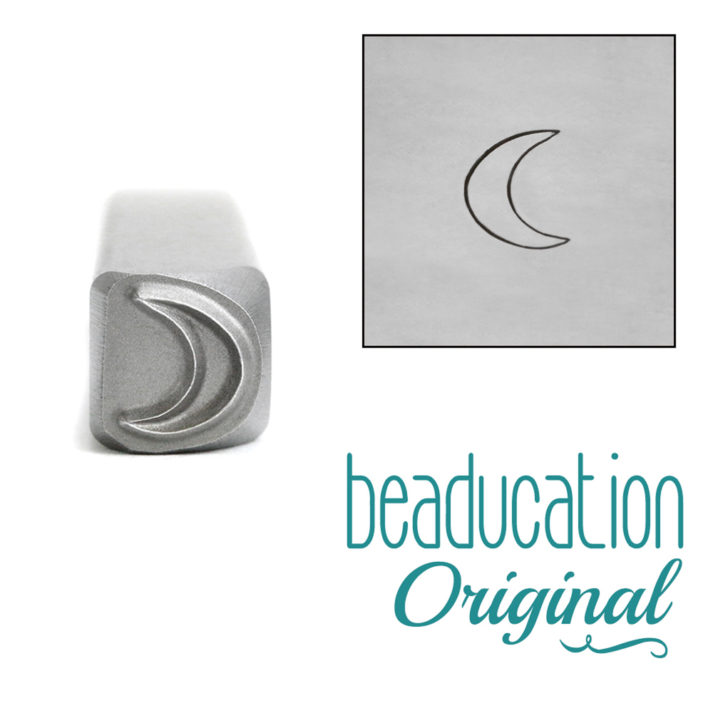 Metal Stamping Tools Crescent Moon Metal Design Stamp, 4mm - Beaducation Original